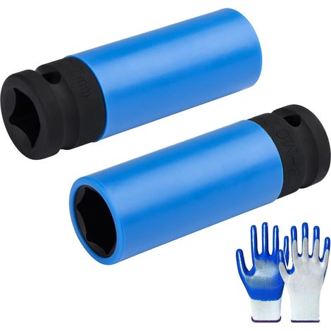 2 Pièces 17mm Clé à Choc Clé de 17 Avec Douille Plastique (1/5)