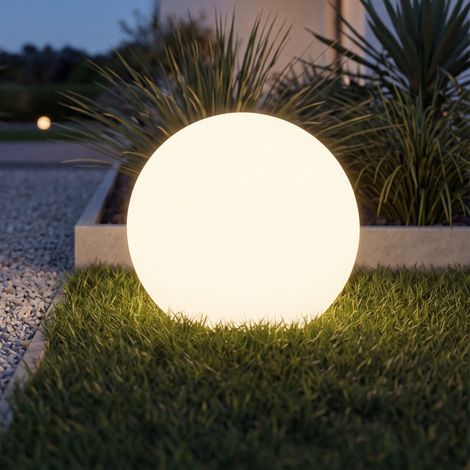 Lampe solaire d'extérieur LED dimmable IP65 30 cm de large 26,5 cm blanc rond avec changement de couleur RGBW 50-600 lm (1/5)