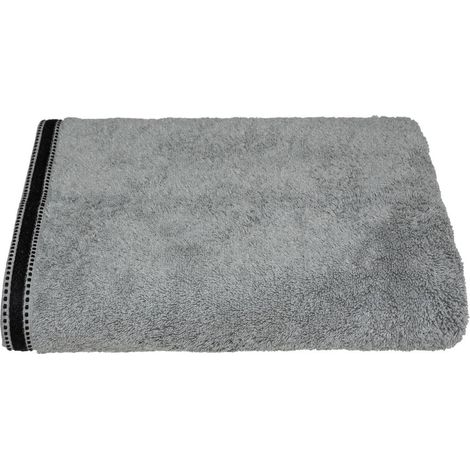 Lenzuolo da bagno joia in cotone grigio ardesia 100x150cm - Atmosphera créateur d'intérieur