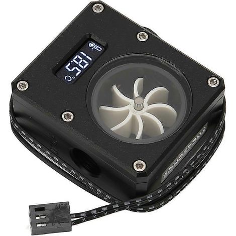 Indicateur de débitmètre pour refroidissement liquide PC 12 V, interface 3 broches compacte, filetage G1/4, POM antirouille, noir (1/5)