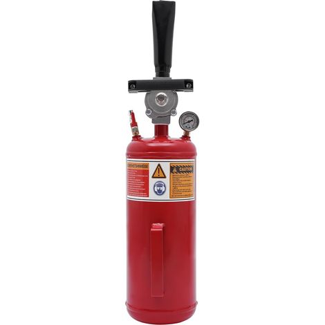 Luftreifenwulstfüller, 8L Luft-Reifenaufblasgerät mit Manometer, Reifenfüller, Luftreifensitzfüller für Motorräder, Elektrofahrzeuge, 16  50cm, 0.6-0.8Mpa (Rot)