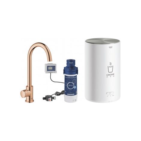 Rubinetto a colonna GROHE e Boiler Red Mono 30085 M-Size C-outlet oro rosa brillante (1/3)