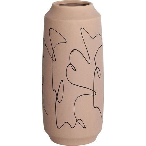 Blumenvase SUNFISH Steinzeug 33 cm Sandbeige