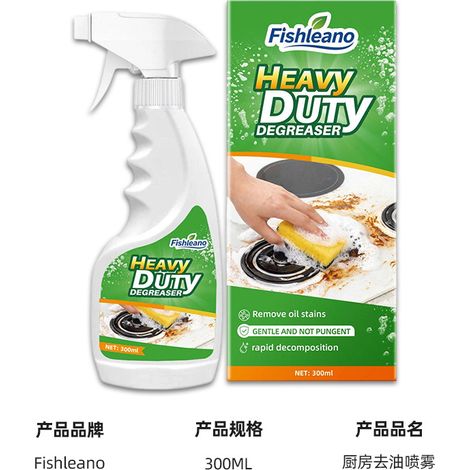 FISHLEANO Kitchen Degreasing Spray – Household cleaning products for the kitchen, extractor hood cleaner (1/5)