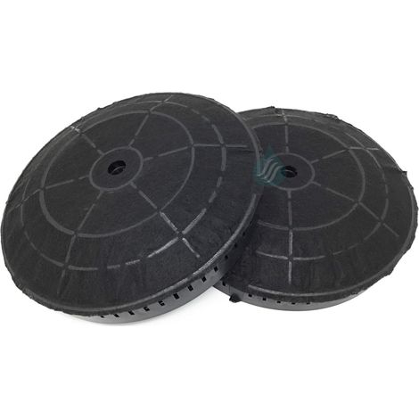Filtre à Charbon Actif - Lot de 2 - Diamètre 177mm - Type 57 - Anti-Odeurs - Pour Hotte Recyclage