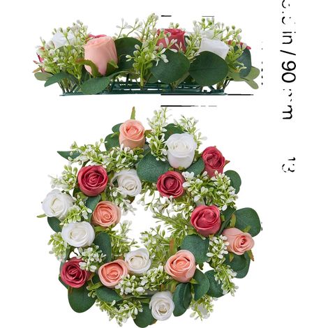 Künstliches Blumenarrangement, 10 Stück, Perfekt für Hochzeiten und Wohnkultur, Rosa Weiß 14 Zoll (1/2)