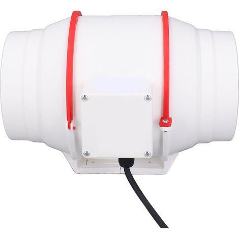 Ventilateur de gaine 6 pouces en ligne, ventilateur d'appoint rond en ABS, 2220-2600 tr/min, étanche IPX2, pour la ventilation, prise UE 220 V (1/5)