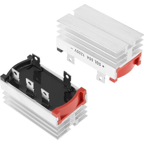 2pcs Pont Redresseur 3 Phase Diode 50 Amp 1200V Aluminium (1/5)