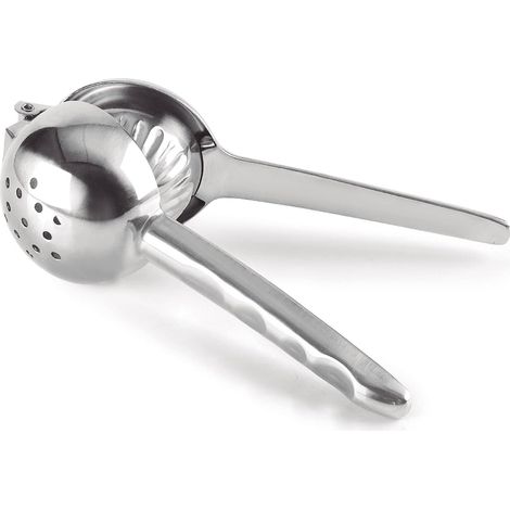 Presse-agrumes manuel, centrifugeuse en acier inoxydable pour citrons verts, citrons et oranges, poignée ergonomique, compatible lave-vaisselle, 21,5 × 7,5 cm (1/4)