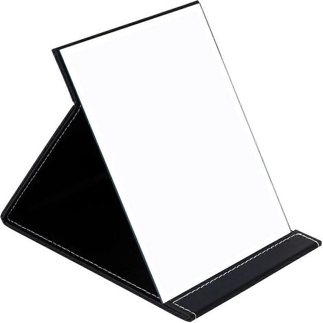 Miroir de courtoisie compact UHD sur pied, en cuir, noir (1/5)