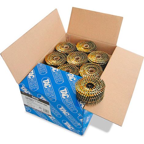 Boîte de 9000 clous à tête plate, annelés en rouleau D. 2,5 x 60 mm - Tacwise - 0425 -  -