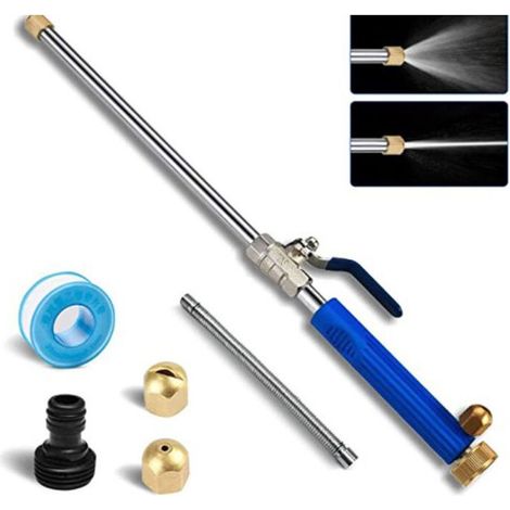 Pistolet haute pression avec buse, kit de lavage voiture et jardin, bleu (1/4)