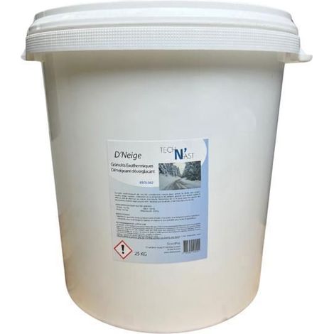 D'Neige paillettes déneigement chlorure de calcium seau 8 kg - action rapide jusqu'à -50°C, non corrosif (1/5)