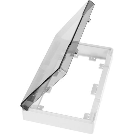Cache-prise autocollant à 2 broches, boîtier de protection isolant ultra-fin en plastique noir, (1/5)