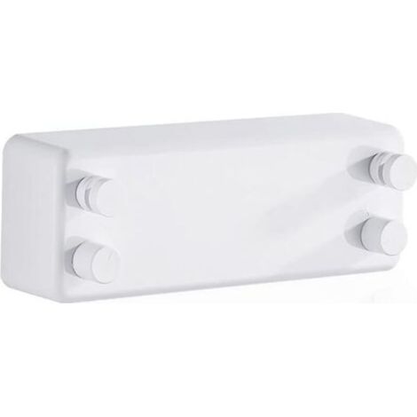 Hanging Clothesline, 2-Wire Retractable Outdoor Clothesline, Adjustable Retractable Indoor Clothesline, 4.2m Retractable Clothesline [White] (1/5)