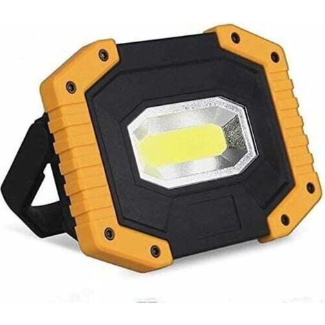 Projecteur LED Rechargeable 30W 2000LM T-SUN Projecteur Chantier Lumière de Travail 3 Modes Lanterne Portable Projecteur LED USB pour Camping, Chantier, Garage, Atelier(1pack)