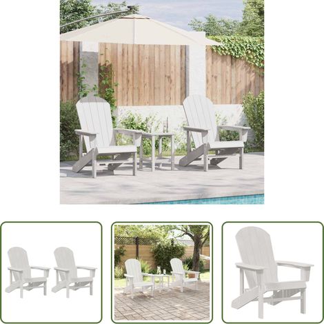 Chaise extérieure - Chaise de jardin 2 pcs Blanc 82 x 74 x 92 cm Polyéthylène (1/5)