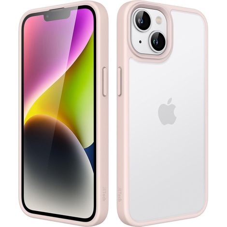 Handyhülle iPhone 14 6,1 Zoll Matt Stoßfest Fallschutz Kalkrosa (1/5)
