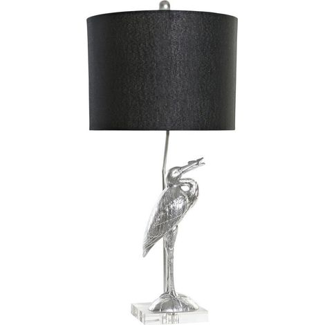 DKD Home Decor Lampe de bureau Noir Argent 33x33x74 cm (1/5)