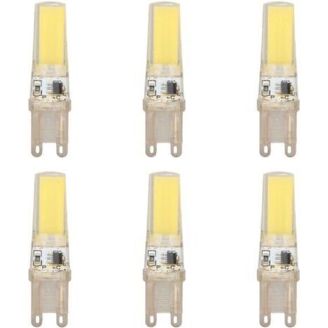 G9 COB LED-Lampe, 6 Stück, dimmbar, professionell, Ersatz für Wand- und Tischlampen, weißes Licht, 220 V