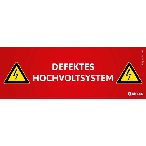 Magnetschild für HV-Systeme "DEFEKTES HOCHVOLTSYSTEM"