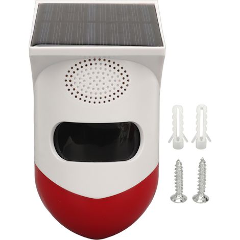 Ortviai Alarme Solaire avec Détecteur de Mouvement Extérieur Étanche IP65, 120 dB, pour Maison, Ferme ou Villa (1/5)