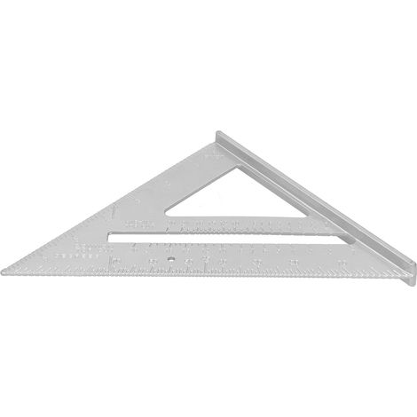 Équerre triangle aluminium 7 pouces règle angle droit précision échelle transparente outil mesure (1/5)
