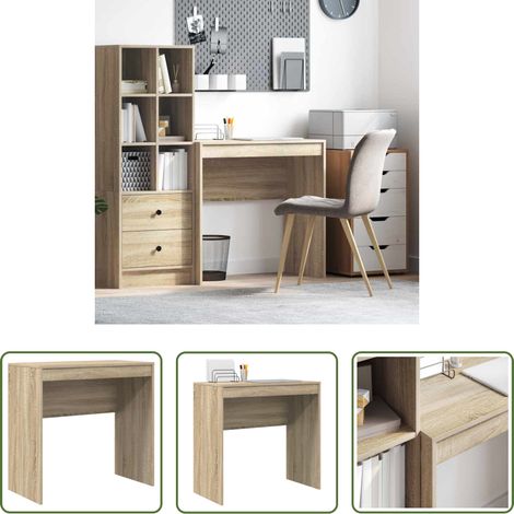 Bureau compact - Bureau Chêne Sonoma 80 x 40 x 76 cm (1/5)
