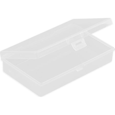 Boîte de rangement rectangulaire transparente avec couvercle, boîte en plastique transparent PP,1358030mm (1/5)