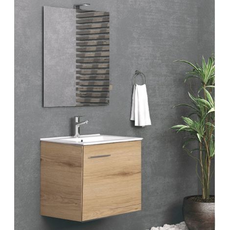 Mobile bagno sospeso 60 cm con mobile con 1 anta ''New Bitola'' colore Elvezia