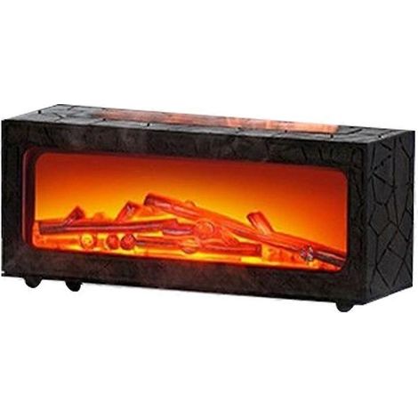 Mini-Kamin-Diffusor für ätherische Öle, Kamin-Luftbefeuchter mit Fernbedienung, Diffusor mit Lagerfeuer-Effekt, 7 Lichtfarben B (1/5)