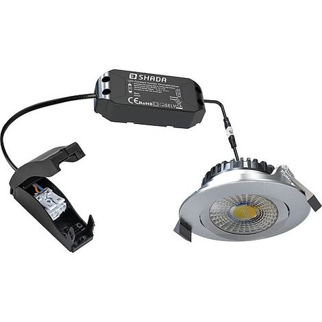 LED's light LED Einbaustrahler 6W, 800K - 2700K, 530lm - dimmbar - Nickel - 82 x 25 mm