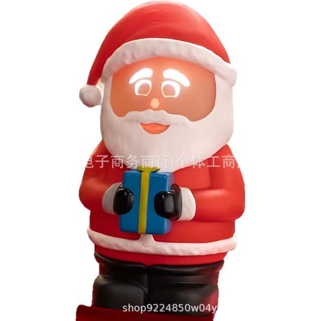 SanTek Sprechender animierter Weihnachtsmann Weihnachtsgeschenk-Ornament - Weihnachtsmannlampe -
