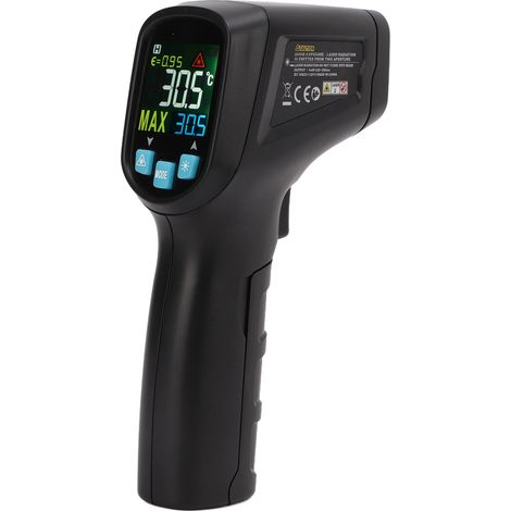 Thermomètre infrarouge industriel IR03B avec écran LCD, thermomètre électronique portable antidérapant (1/5)
