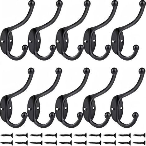 10 ganci retrò, appendiabiti vintage da parete, ganci in metallo per porte di bagno, cucina, camera da letto, corridoio (1/5)