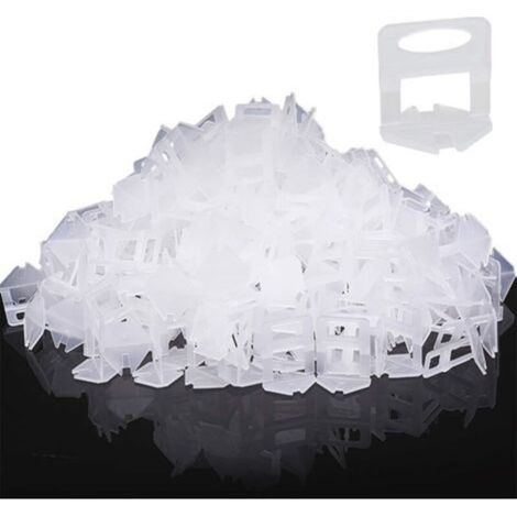 Lot de 200 Languettes de Nivellement pour Aide à la Pose de Carreaux, Bandes de Traction 3 mm Largeur du Joint, Carreaux Hauteur 6-15mm, Système de Nivellement des Carreaux. (1/4)