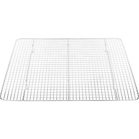 Ortviai Grille de refroidissement en acier inoxydable 42,5 x 30 cm – résistante à la rouille, idéale pour pâtisserie et barbecue (1/4)
