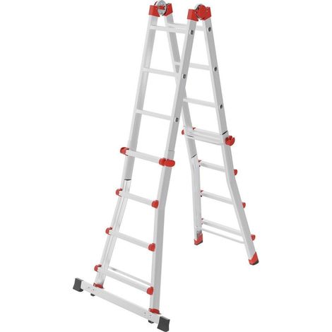 Hailo M80 Scala multifunzione alluminio argentata 4,7 m