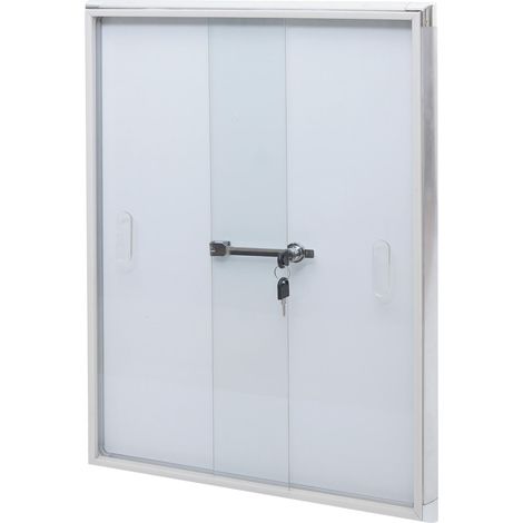 [NEUWERTIG] Schaukasten HHG-945, Magnettafel Whiteboard Memoboard Pinnwand, Aluminium abschließbar inkl. Zubehör 66x47x9cm