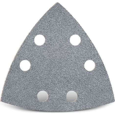 MENZER Platinum Feuilles abrasives auto-agrippantes, 93 mm, 6 trous, p. Ponceuses delta, Corindon semi-supérieur (Lot de 50) G320