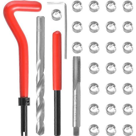 Kit de réparation de filetage de type Helicoil M8 x 1,25 mm (30 pièces) (1/4)