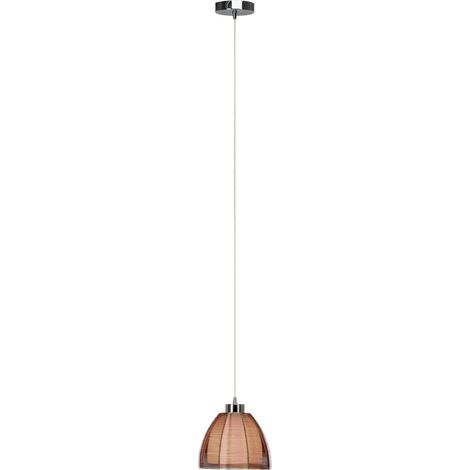 BRILLIANT Lampe Relax Pendelleuchte 20cm bronze/chrom 1x A60, E27, 60W, g.f. Normallampen n. ent. In der Höhe einstellbar / Kabel kürzbar Für LED-Leuchtmittel geeignet (1/2)
