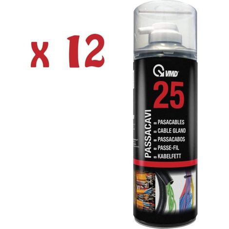 12 bombolette spray passacavi per cavi telefonici elettrici fibre ottiche Vmd 25