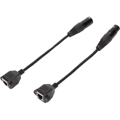 2pcs Câble XLR3 Femelle vers RJ45 Plug and Play pour Bandes LED et Studio d'Enregistrement (1/5)