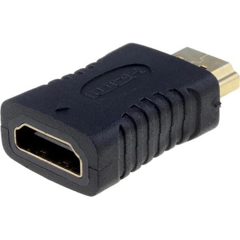 Adaptateur HDMI femelle vers HDMI male noir