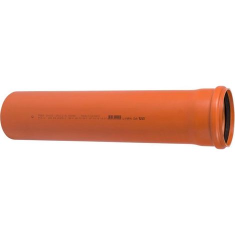 KG Rohr mit Muffe und Gummidichtung KG-Rohr DN125 500mm Kanalrohr KGEM