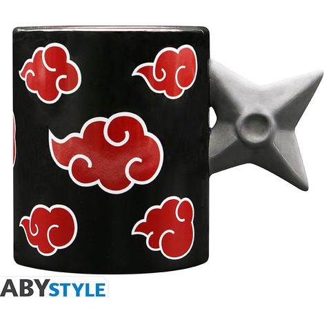 NARUTO SHIPPUDEN - 3D Handle Mug - Akatsuki Shuriken x2