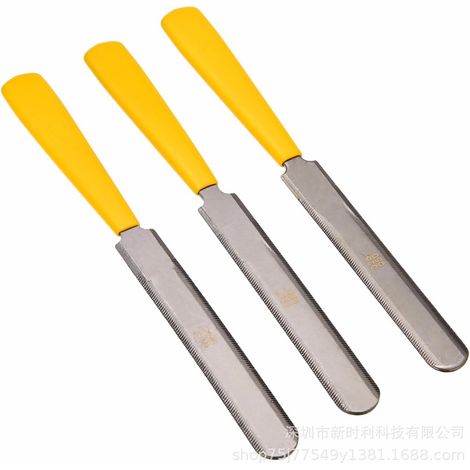 Ensemble de 3 limes à guitare jaunes, outils de rainurage faciles (1/2)