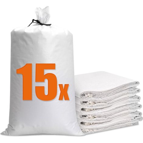 Sac à Gravats Jardinage Déchets, 15 Pièces Sac Chantier, Gravat pour Construction 70x113 cm (1/5)