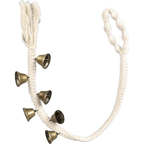 Sonnette suspendue pour animaux de compagnie tricotée à la main, style vintage, pour promenade et dressage de chiot, en bronze. (1/5)